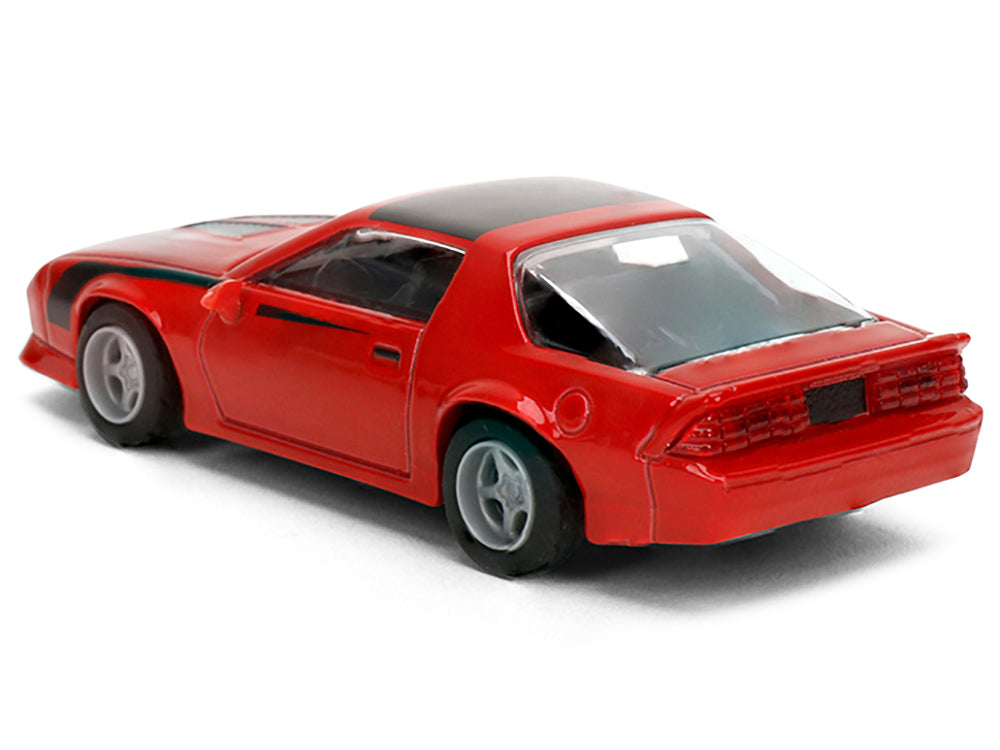 1985 Chevrolet Camaro Red with Black Top and Stripes "Collection" Series 1/64 Diecast Model Car by Majorette - image 3