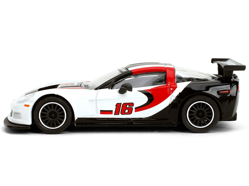 2005 Chevrolet Corvette C6R #16 White with Black and Red Graphics "Collection" Series 1/64 Diecast Model Car by Majorette - image 2