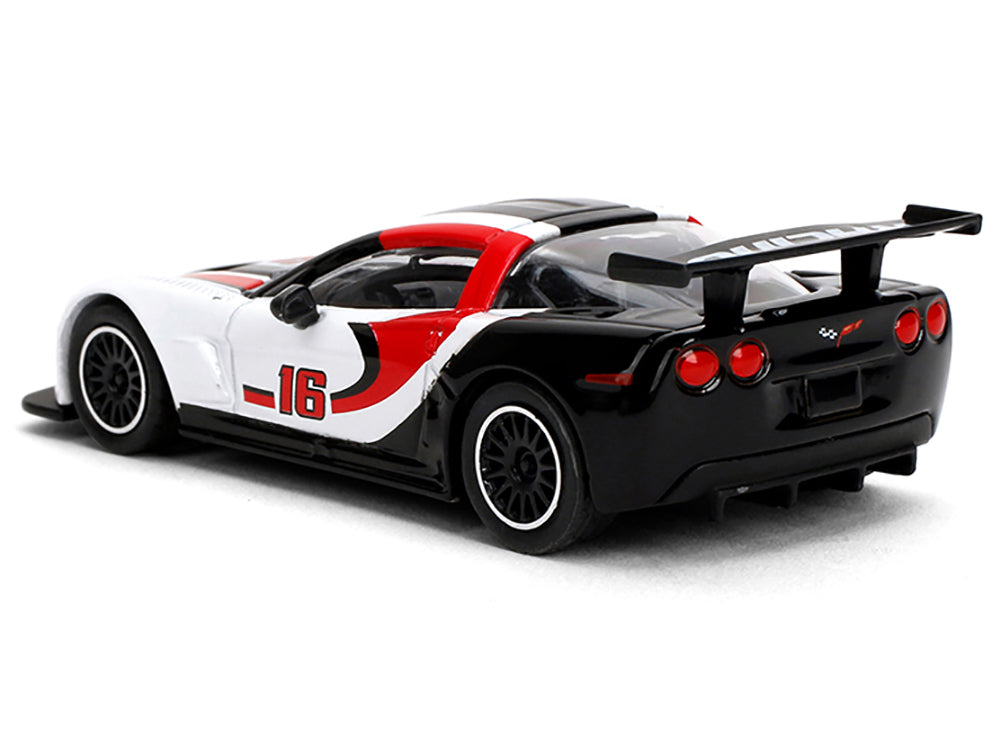 2005 Chevrolet Corvette C6R #16 White with Black and Red Graphics "Collection" Series 1/64 Diecast Model Car by Majorette - image 3