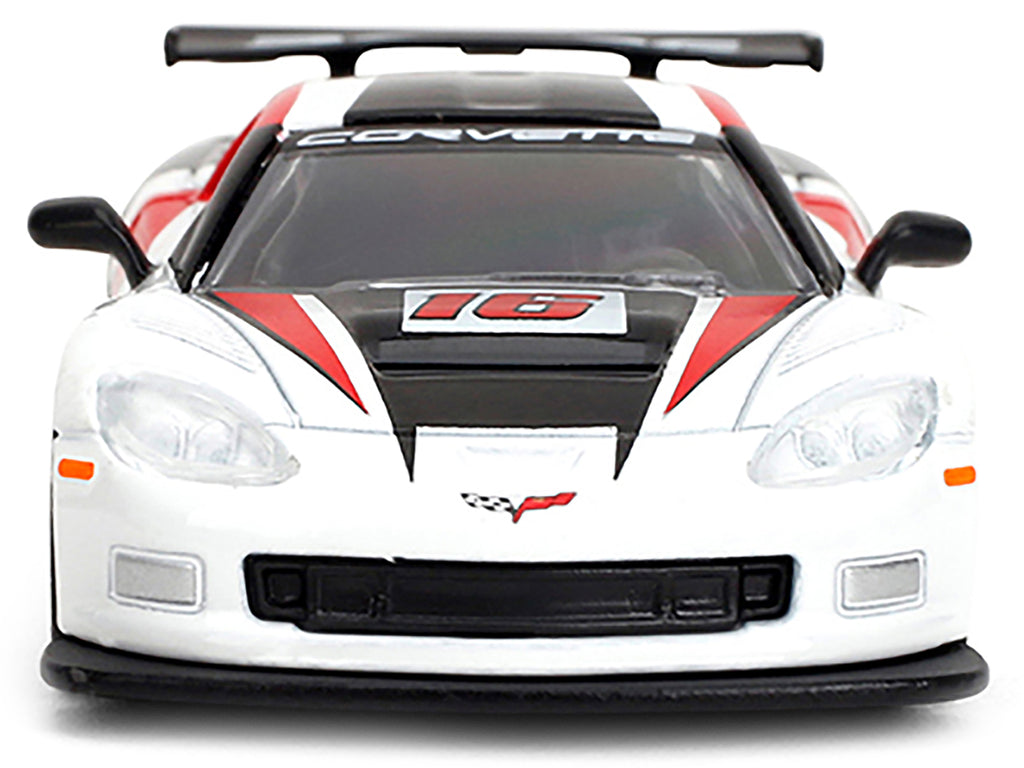 2005 Chevrolet Corvette C6R #16 White with Black and Red Graphics "Collection" Series 1/64 Diecast Model Car by Majorette - image 4