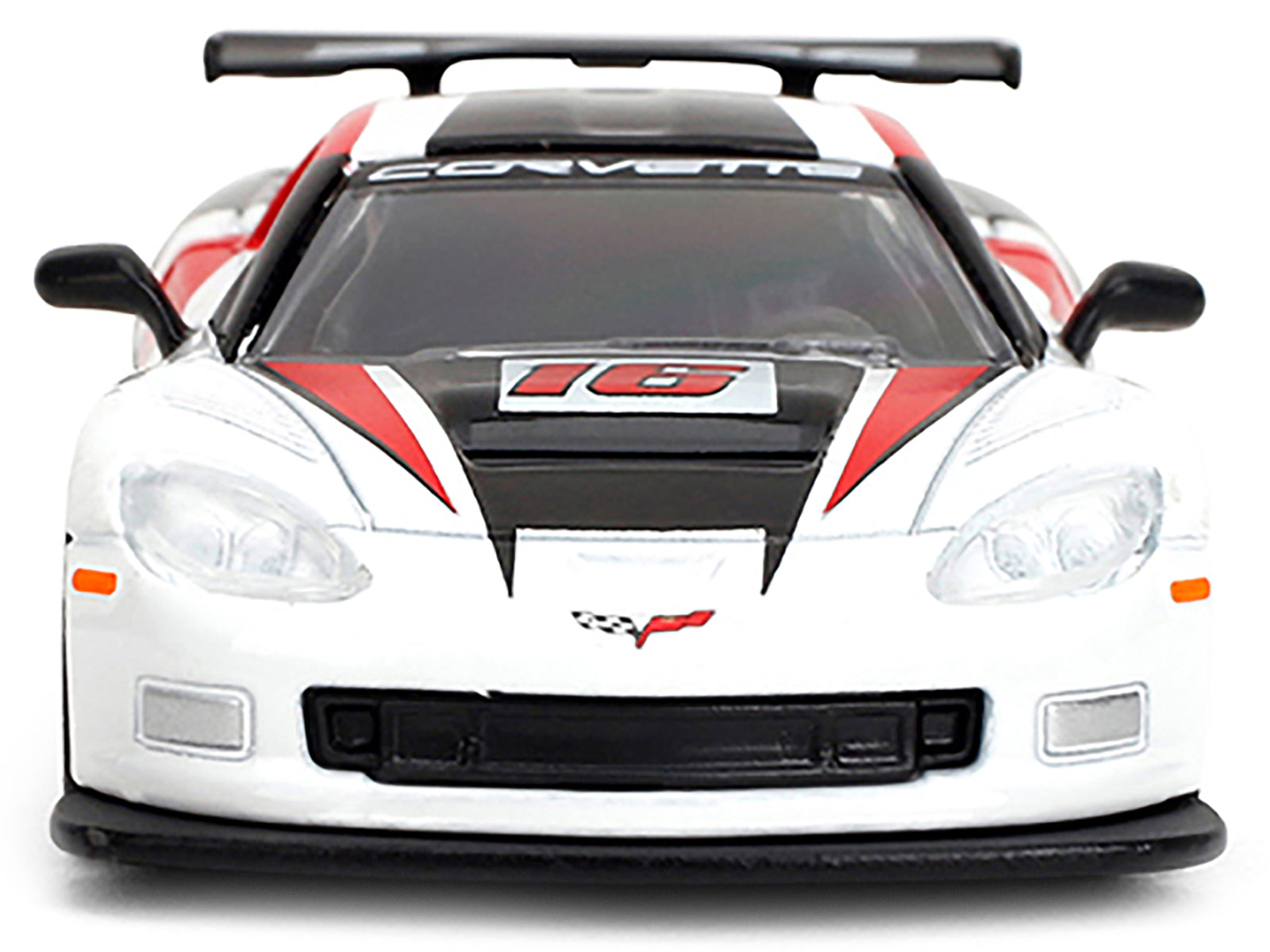 2005 Chevrolet Corvette C6R #16 White with Black and Red Graphics "Collection" Series 1/64 Diecast Model Car by Majorette - image 4