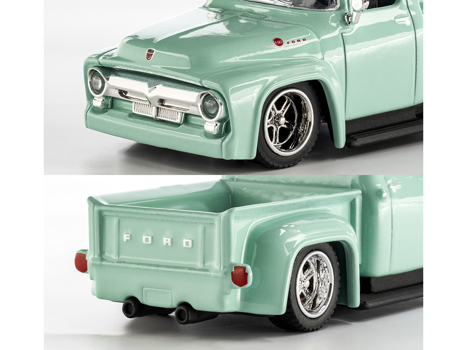 1956 Ford F-100 Pickup Truck Light Green "Collection" Series 1/64 Diecast Model Car by Majorette - image 2