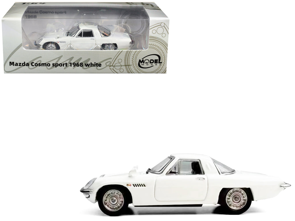 1968 Mazda 110 S Cosmo Sport RHD (Right Hand Drive) White 1/64 Diecast Model Car by Model Model