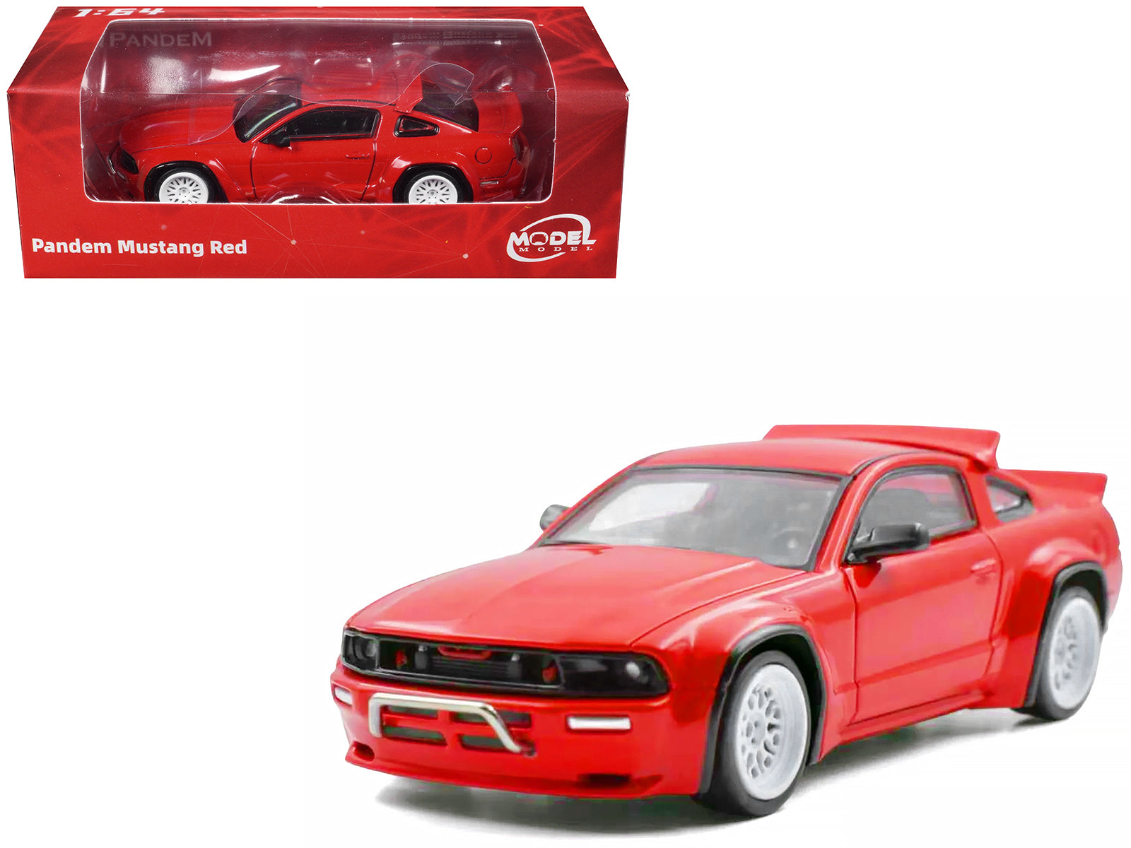 Pandem Mustang Red 1/64 Diecast Model Car by Model Model