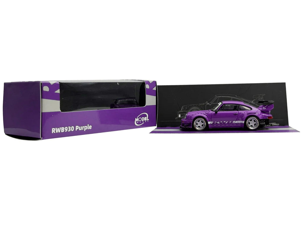 RWB 930 Purple with White Stripes 1/64 Diecast Model Car by Model Model