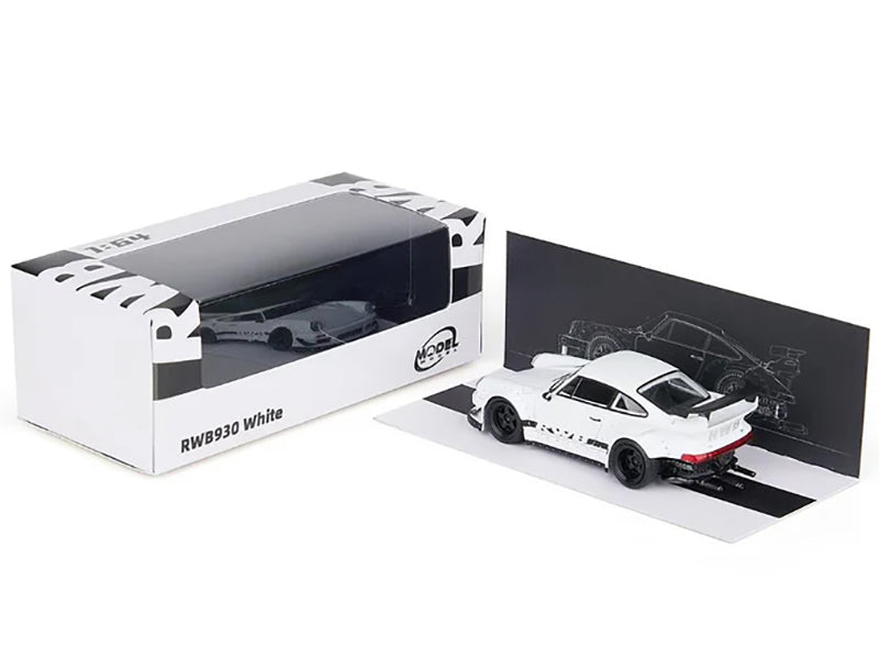 RWB 930 Matt White with Black Stripes 1/64 Diecast Model Car by Model Model - image 5