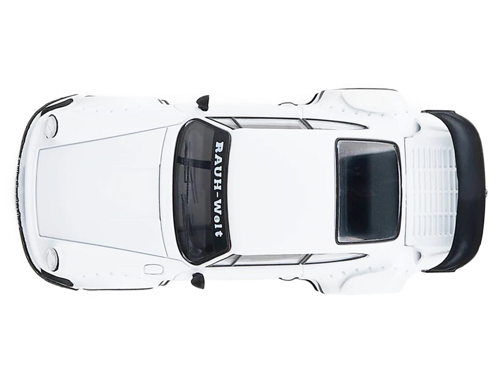 RWB 930 Matt White with Black Stripes 1/64 Diecast Model Car by Model Model - image 4