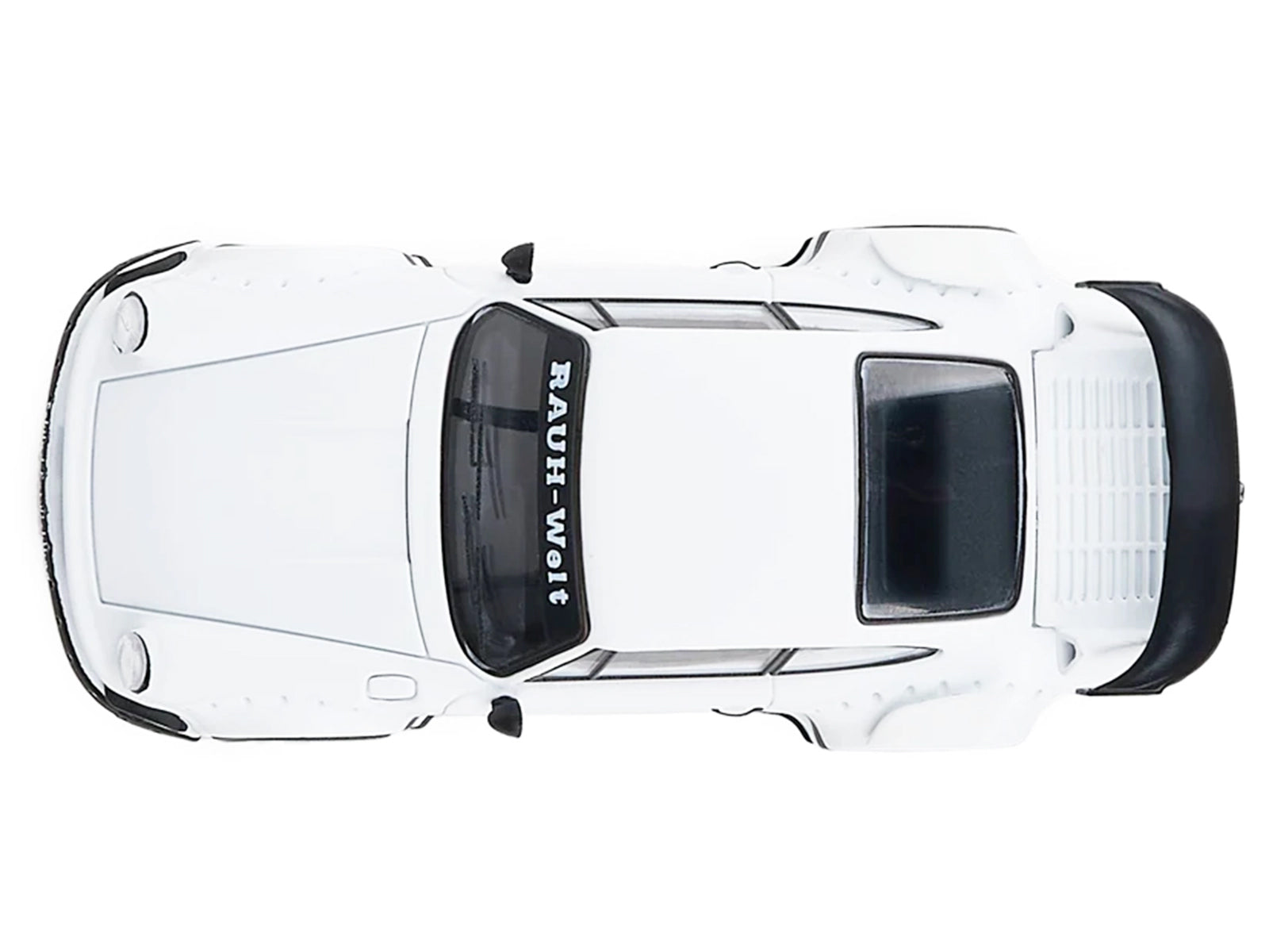 RWB 930 Matt White with Black Stripes 1/64 Diecast Model Car by Model Model - image 4
