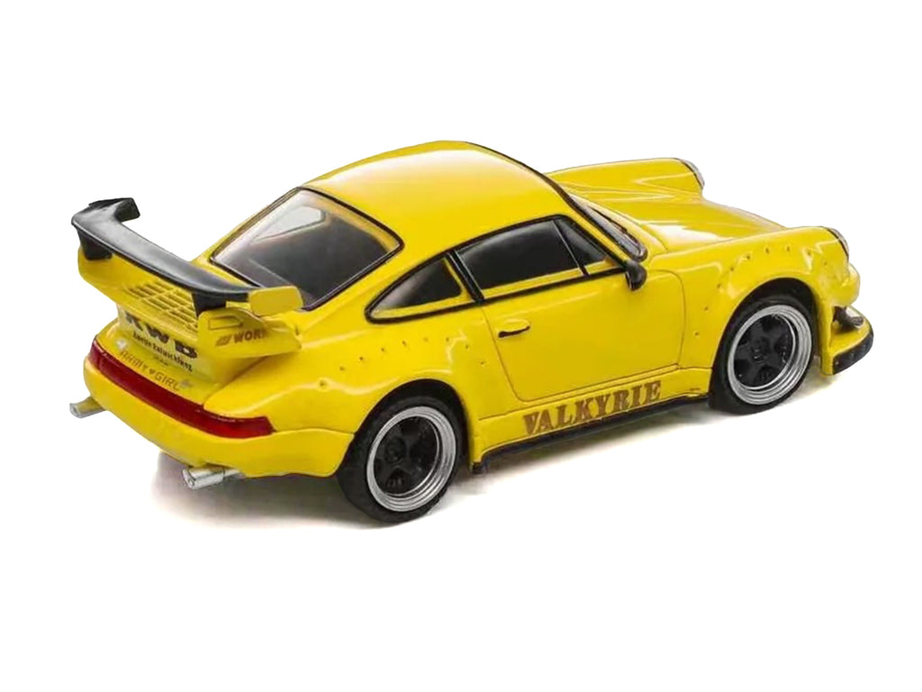 RWB 930 "Valkyrie" Yellow 1/64 Diecast Model Car by Model Model - image 3
