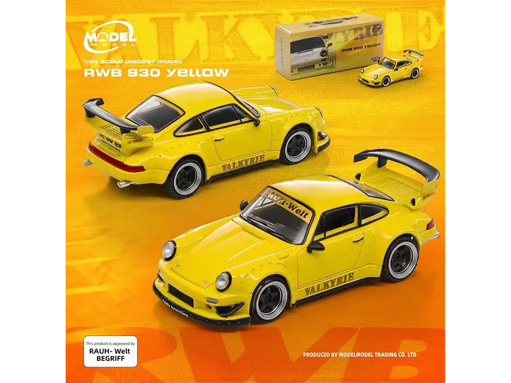 RWB 930 "Valkyrie" Yellow 1/64 Diecast Model Car by Model Model - image 5
