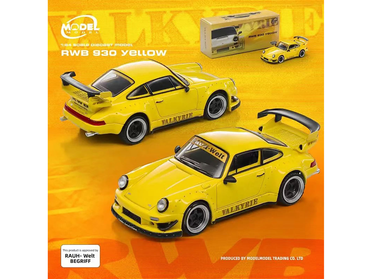 RWB 930 "Valkyrie" Yellow 1/64 Diecast Model Car by Model Model - image 5