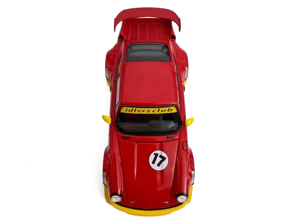RWB 964 #17 "Idlers Club" Red with Yellow Accents 1/64 Diecast Model Car by Model Model
