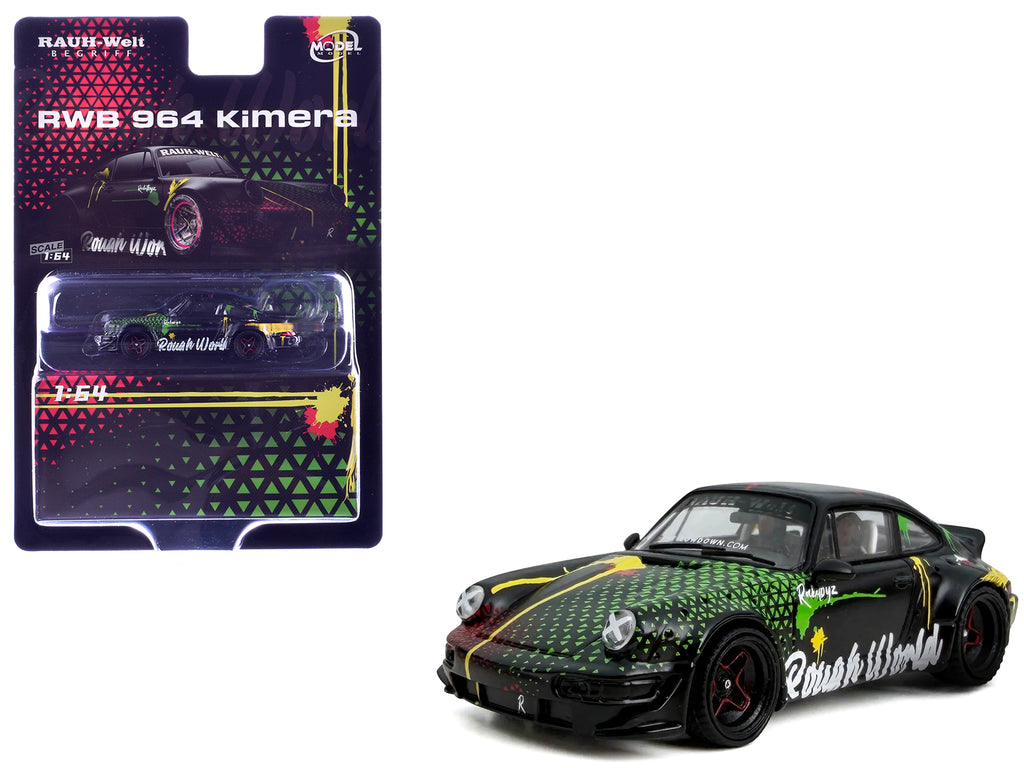 RWB 964 "Kimera-Rough World" Black with Graphics 1/64 Diecast Model Car by Model Model