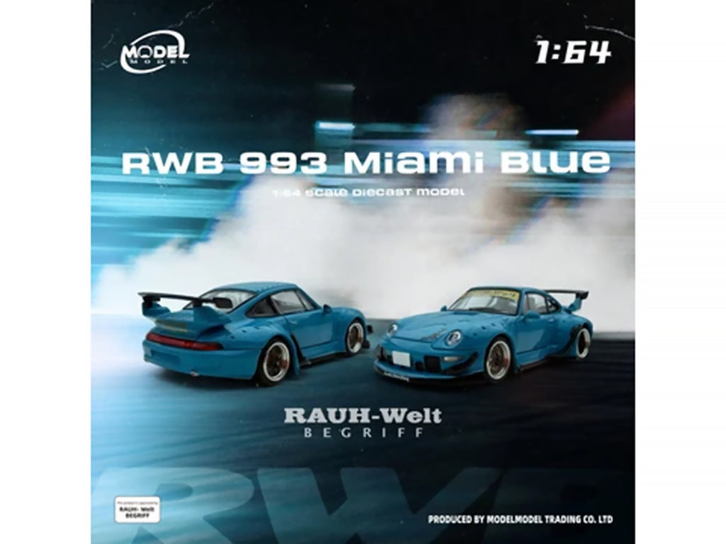RWB 993 Miami Blue 1/64 Diecast Model Car by Model Model