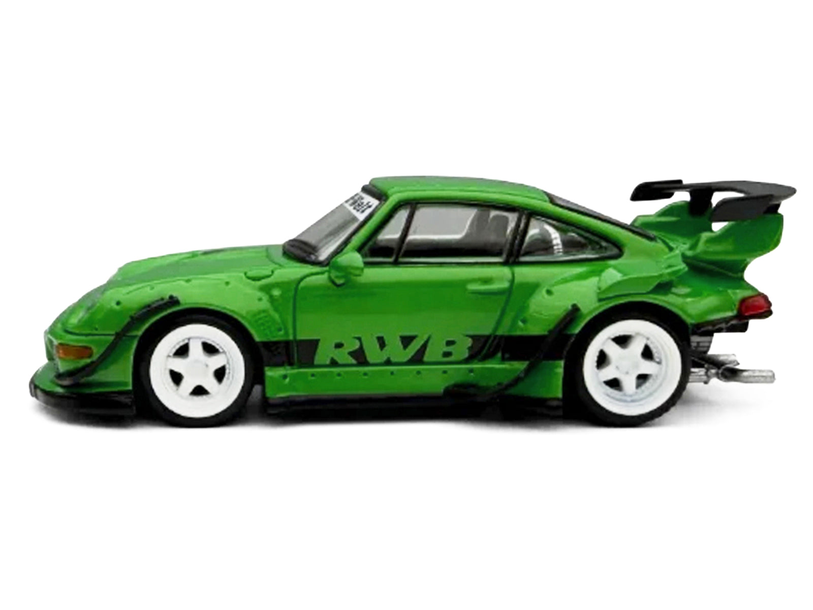 RWB 993 Green with Black Stripes 1/64 Diecast Model Car by Model Model