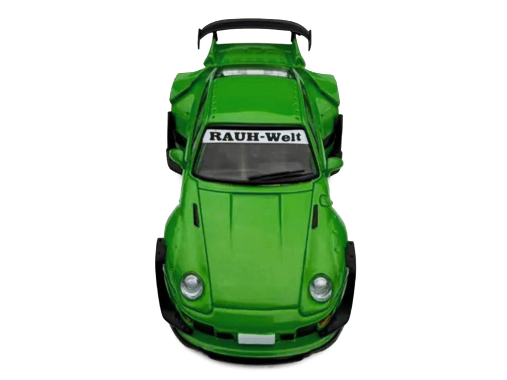 RWB 993 Green with Black Stripes 1/64 Diecast Model Car by Model Model