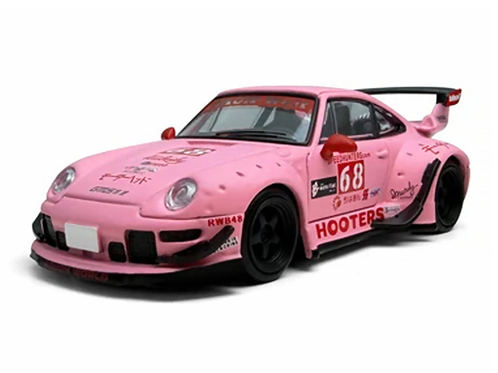 RWB 993 #68 "Hooters" Matt Pink 1/64 Diecast Model Car by Model Model