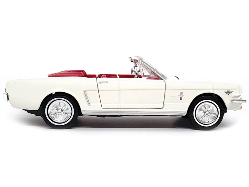1964 1/2 Ford Mustang Convertible White with Red Interior James Bond 007 "Goldfinger" (1964) Movie "James Bond Collection" Series 1/24 Diecast Model Car by Motormax - image 2