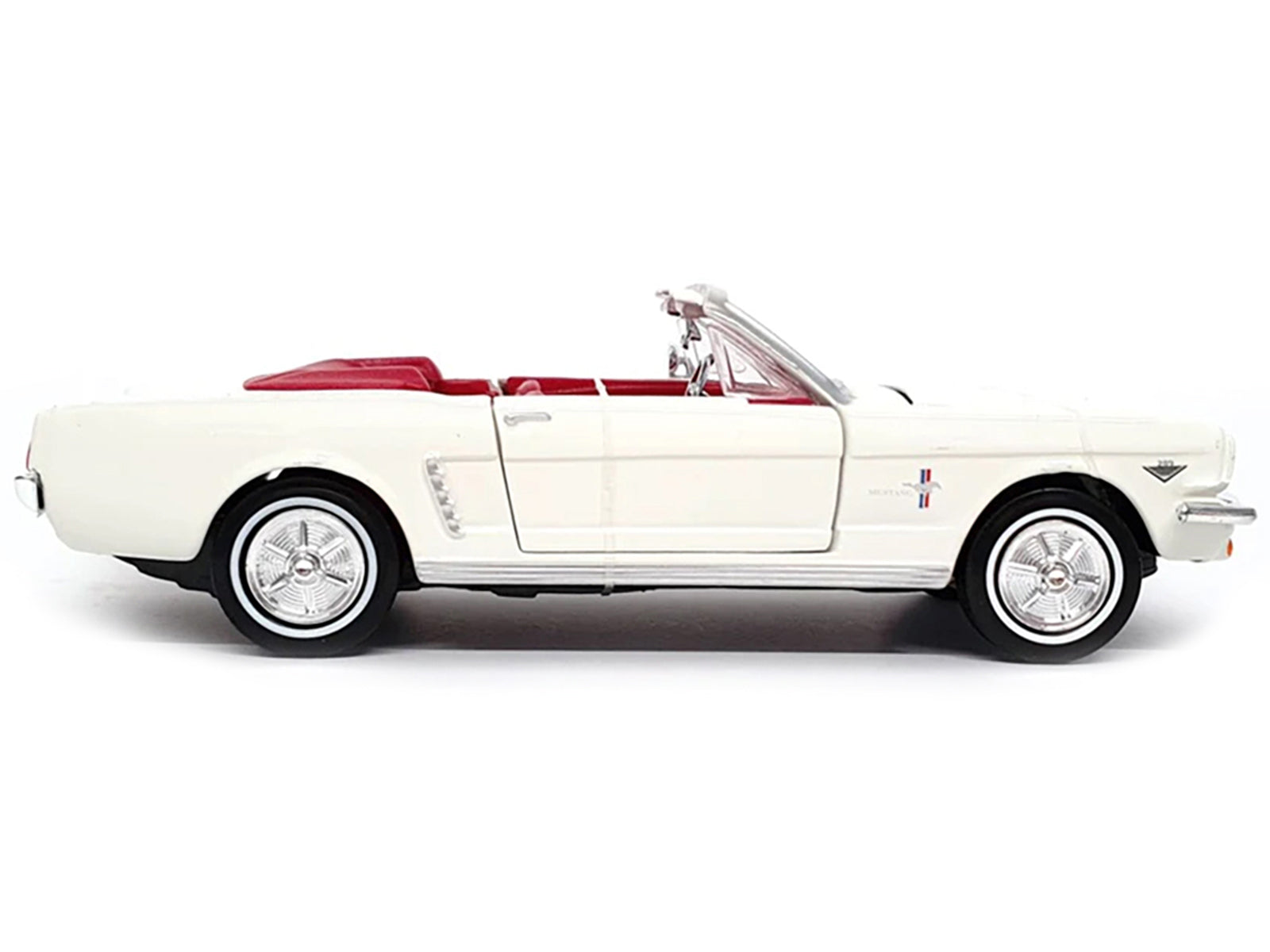 1964 1/2 Ford Mustang Convertible White with Red Interior James Bond 007 "Goldfinger" (1964) Movie "James Bond Collection" Series 1/24 Diecast Model Car by Motormax - image 2
