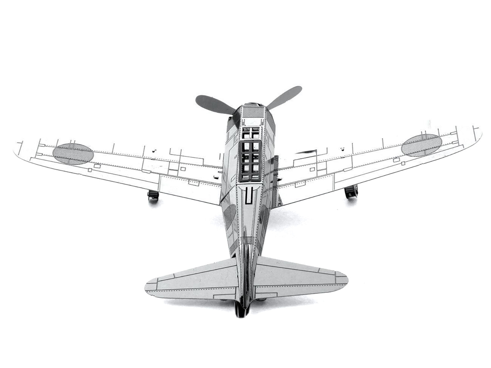 Model Kit Mitsubishi Zero Fighter Aircraft "Imperial Japanese Navy Air Service" (Moderate Difficulty) Steel Model by Metal Earth - image 2