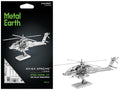 Model Kit Boeing AH-64 Apache Attack Helicopter (Moderate Difficulty) Steel Model by Metal Earth