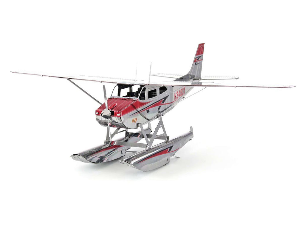 Model Kit Cessna 182 Floatplane White and Red (Moderate Difficulty) Steel Model by Metal Earth - image 3