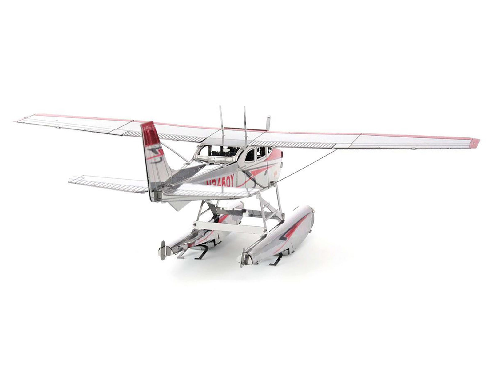 Model Kit Cessna 182 Floatplane White and Red (Moderate Difficulty) Steel Model by Metal Earth - image 2