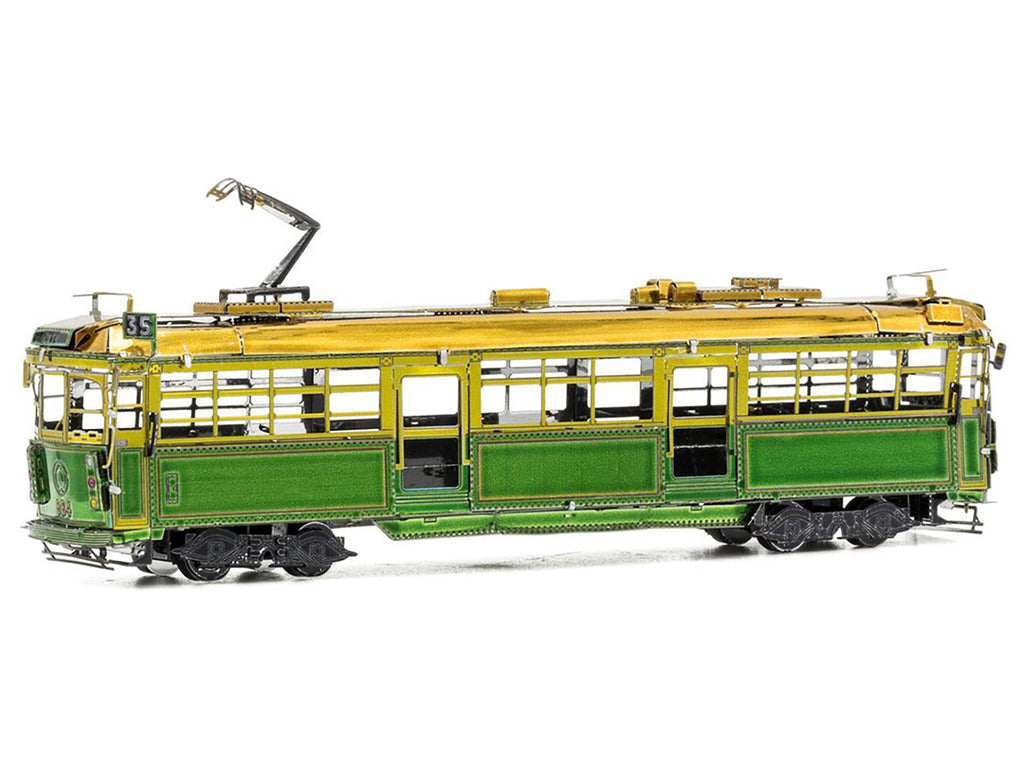 Model Kit Melbourne W-class Tram Green and Gold (Moderate Difficulty) Steel Model by Metal Earth - image 3