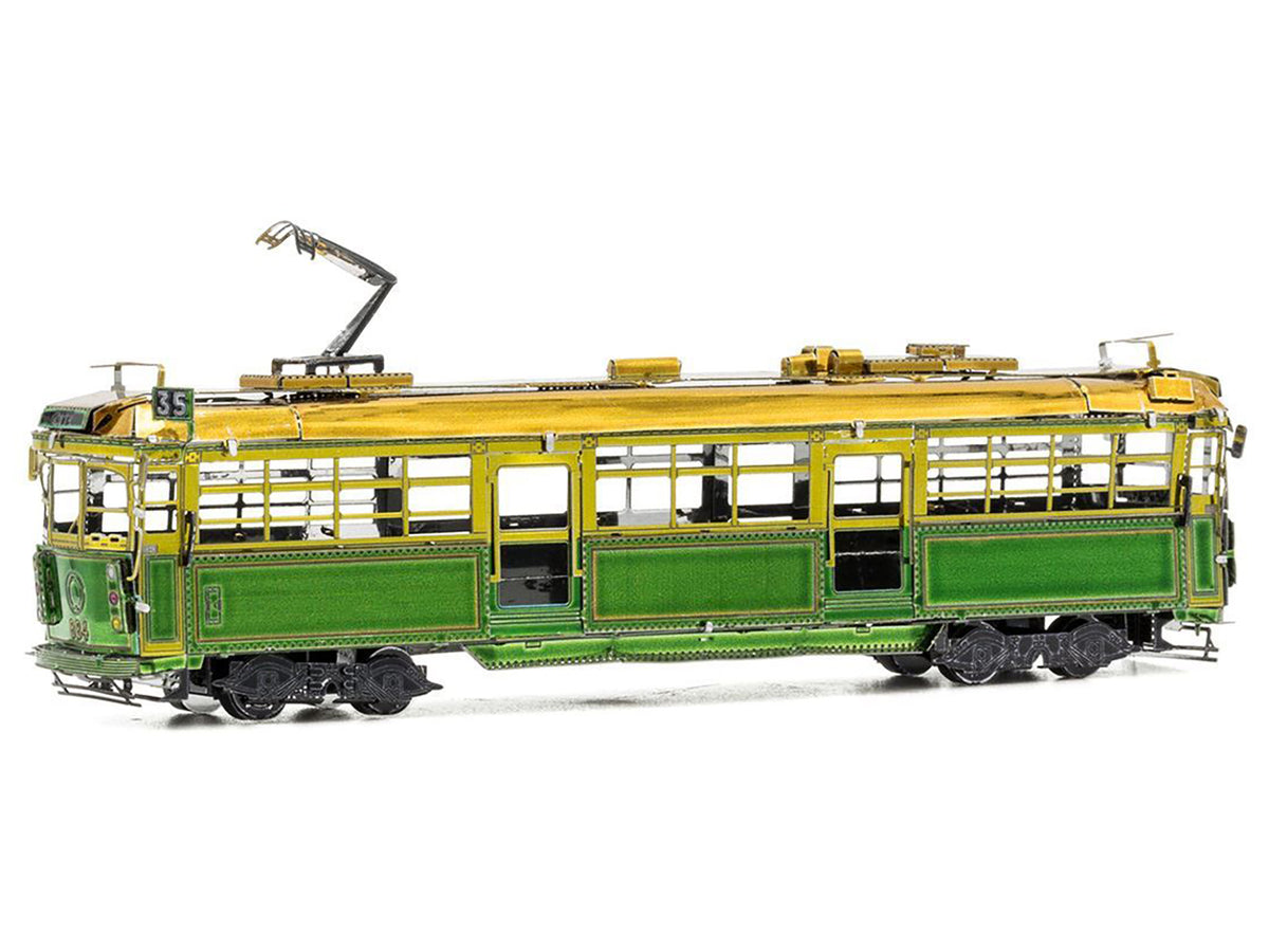 Model Kit Melbourne W-class Tram Green and Gold (Moderate Difficulty) Steel Model by Metal Earth - image 3