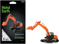 Model Kit Excavator Orange and Black (Challenging Difficulty) Steel Model by Metal Earth