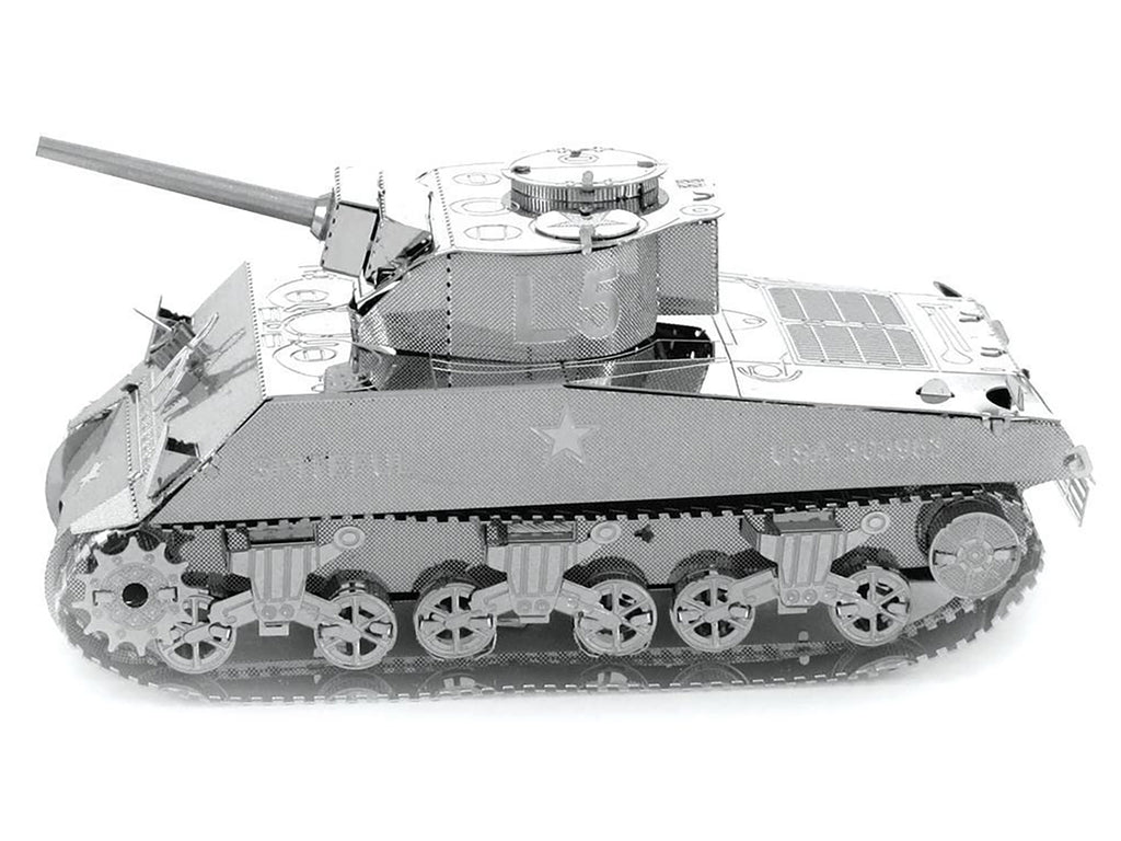 Model Kit American Sherman Tank (Moderate Difficulty) Steel Model by Metal Earth - image 2