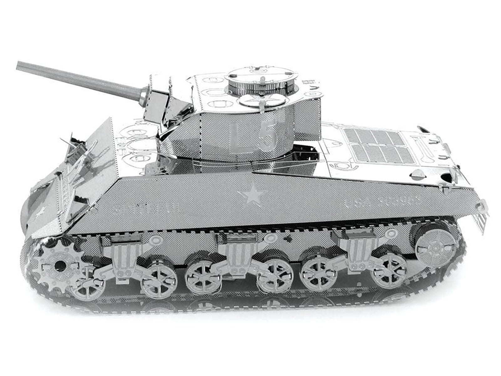 Model Kit American Sherman Tank (Moderate Difficulty) Steel Model by Metal Earth - image 2