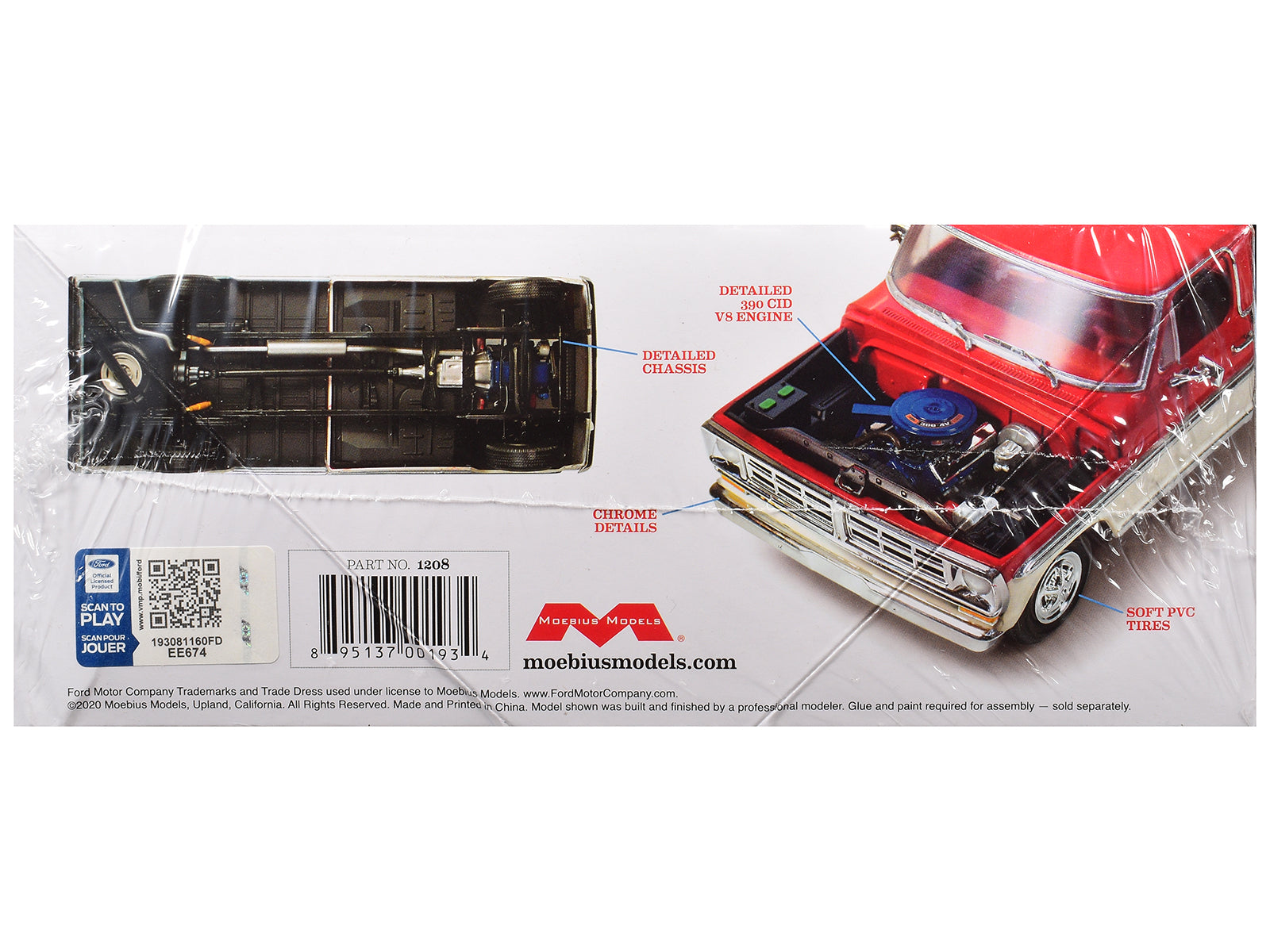 Skill 3 Model Kit 1971 Ford Ranger XLT Pickup Truck 1/25 Scale Model by Moebius - image 4