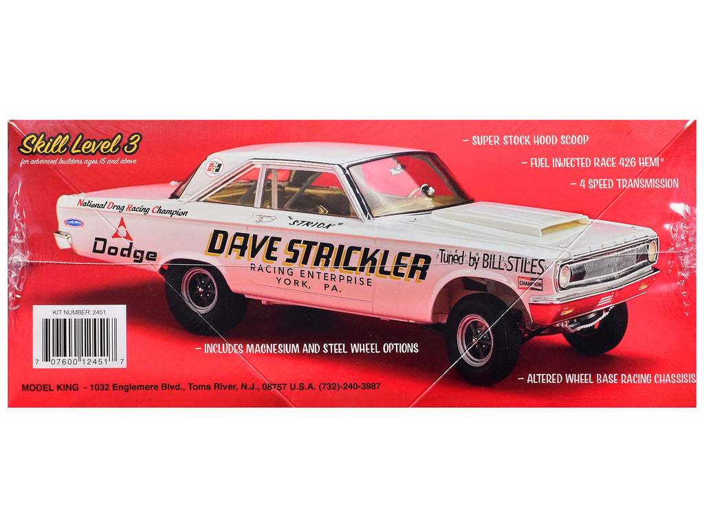 Skill 3 Model Kit Dave Strickler's 1965 Dodge AWB Funny Car 1/25 Scale Model by Moebius - image 2