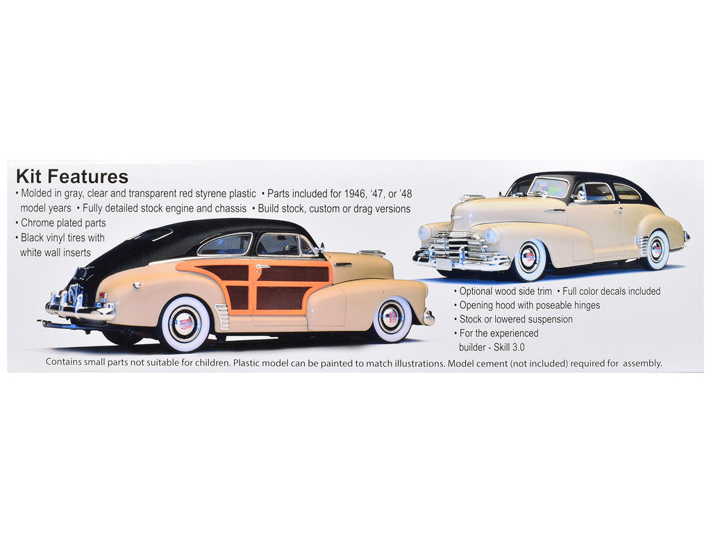 Skill 3 Model Kit 1947 Chevrolet Fleetmaster 3-in-1 Kit 1/25 Scale Model by Moebius - image 3