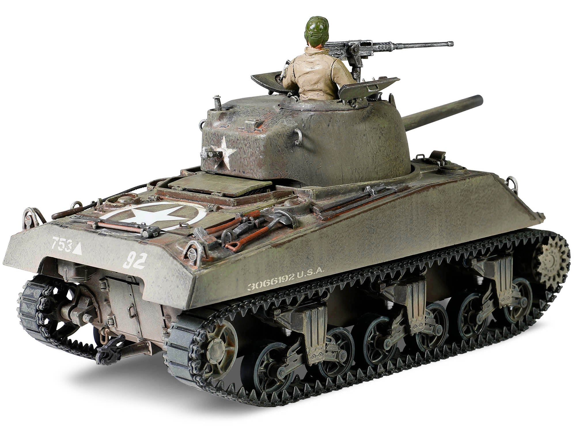 Sherman M4 (75) Medium Tank U.S. "753th Tank Battalion Gustav Line Italy" (1944) "Engine Plus" Series 1/32 Diecast Model by Metal Proud - image 2