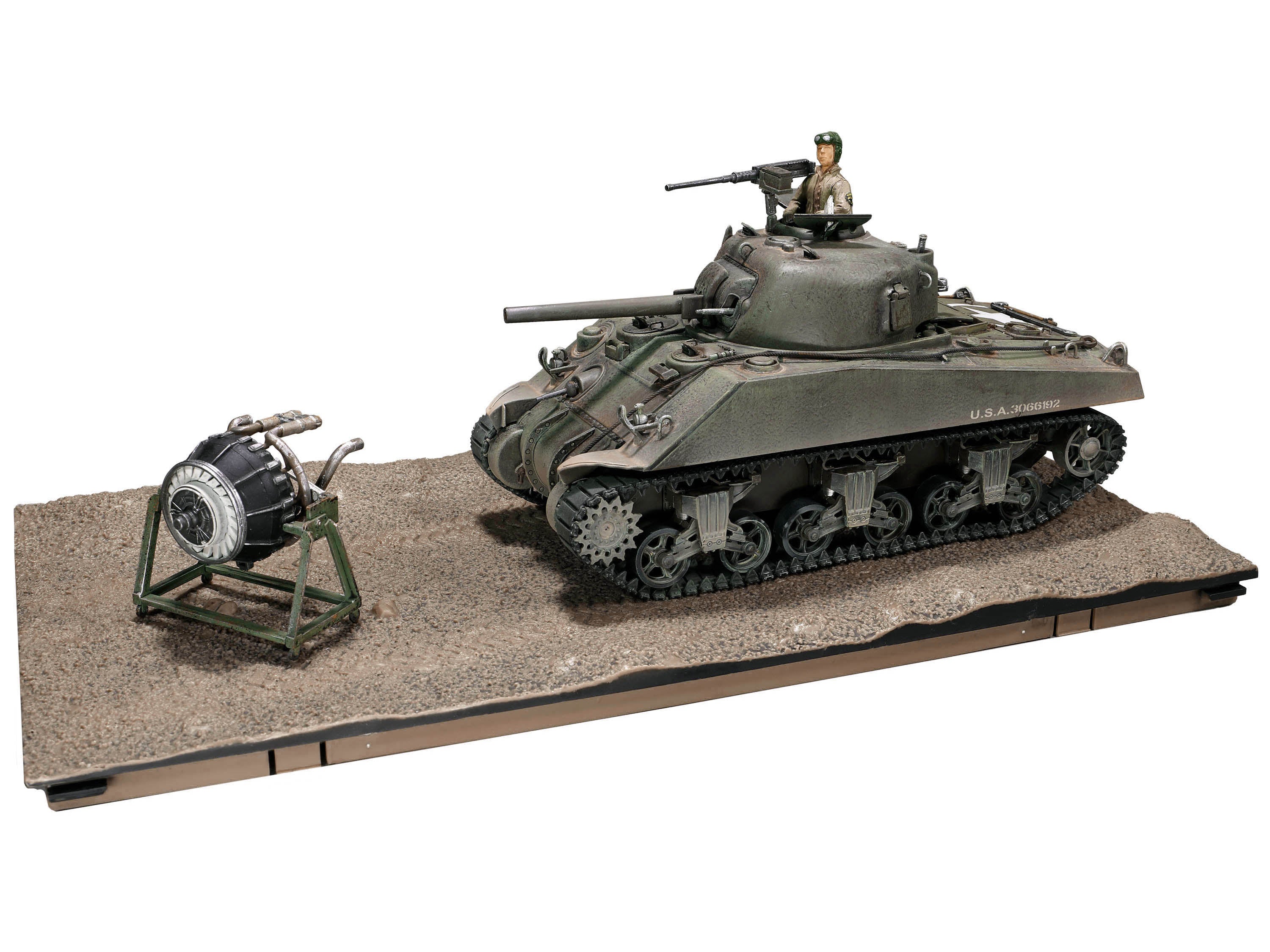Sherman M4 (75) Medium Tank U.S. "753th Tank Battalion Gustav Line Italy" (1944) "Engine Plus" Series 1/32 Diecast Model by Metal Proud - image 4