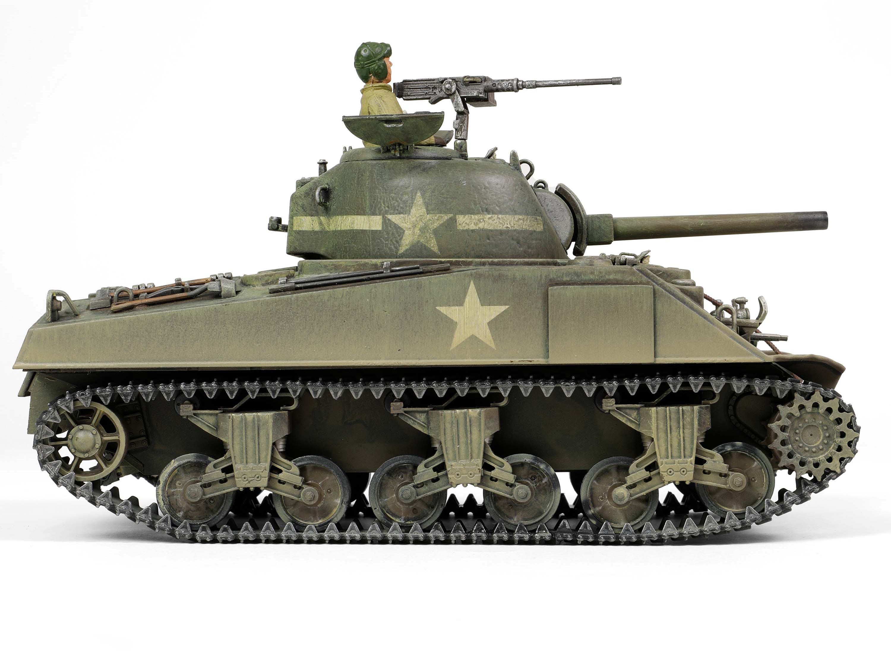 Sherman M4A3 (75) Medium Tank U.S. "Training vehicle C Company 10th Tank Battalion 5th Armored Division New York" (1943) "Engine Plus" Series 1/32 Diecast Model by Metal Proud - image 2