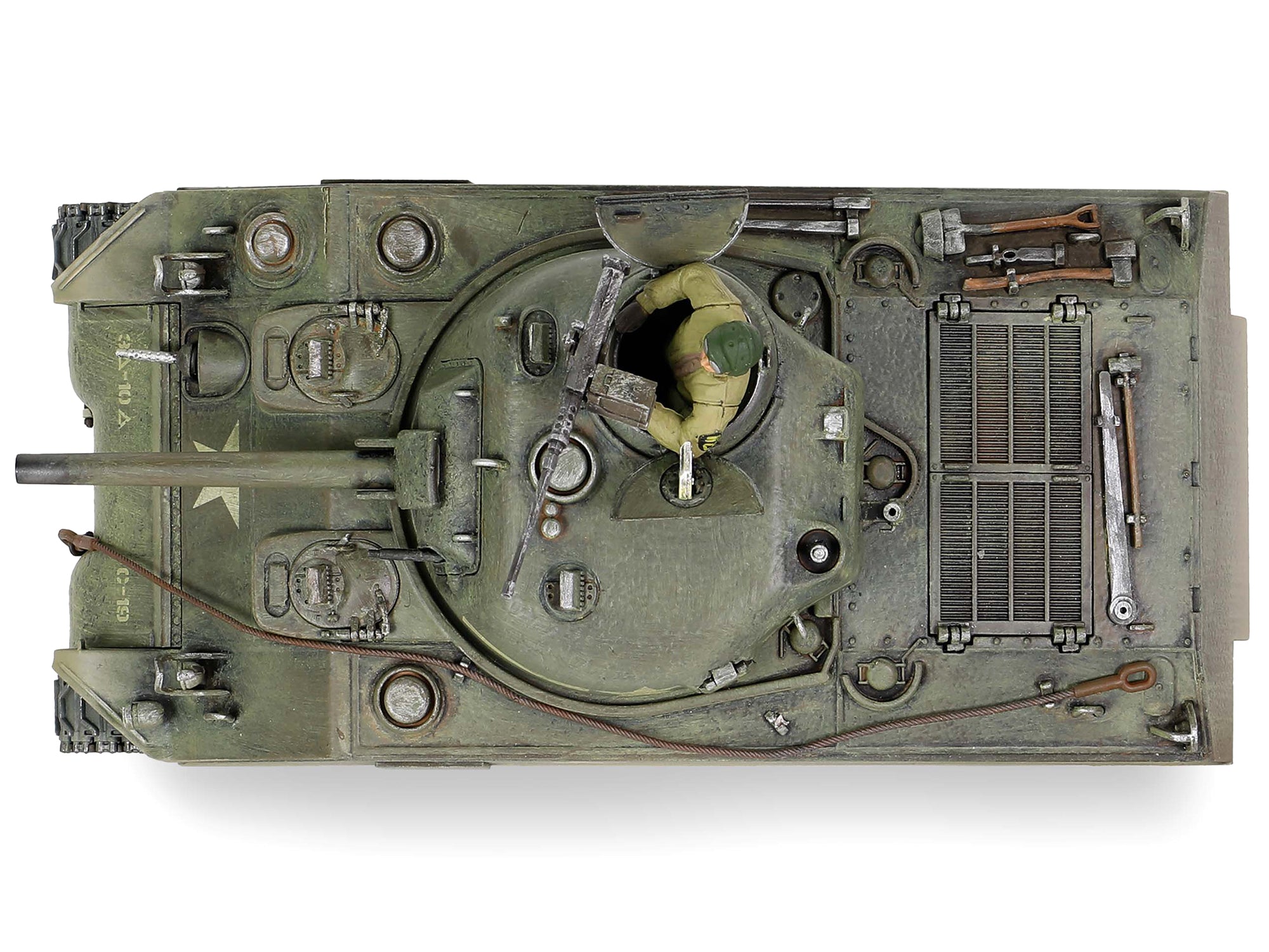 Sherman M4A3 (75) Medium Tank U.S. "Training vehicle C Company 10th Tank Battalion 5th Armored Division New York" (1943) "Engine Plus" Series 1/32 Diecast Model by Metal Proud - image 4