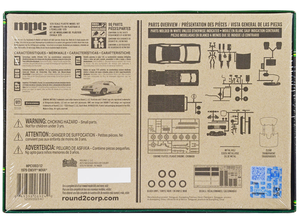 Skill 2 Model Kit 1979 Chevrolet Nova 2-in-1 Kit 1/25 Scale Model by MPC - image 4