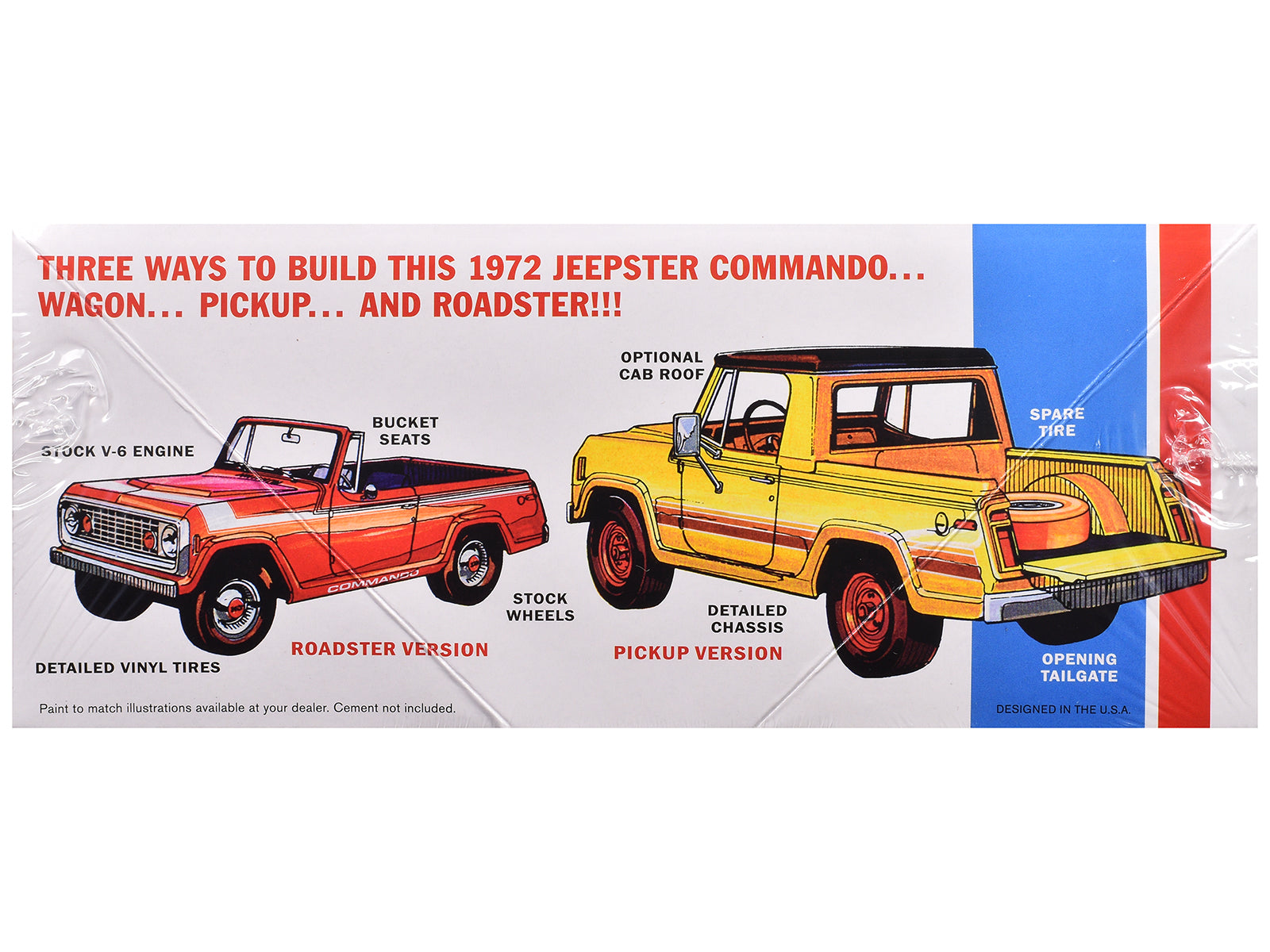 Skill 2 Model Kit 1972 Jeep Jeepster Commando 1/25 Scale Model by MPC - image 3