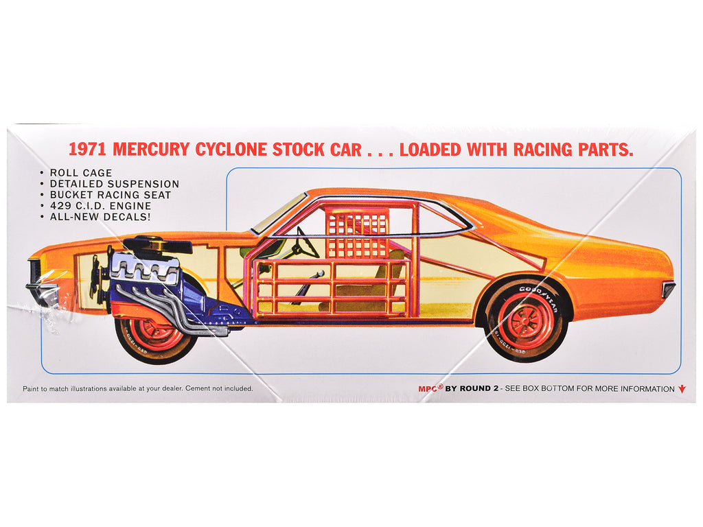Skill 2 Model Kit 1971 Mercury Cyclone Stock Car 1/25 Scale Model by MPC - image 3