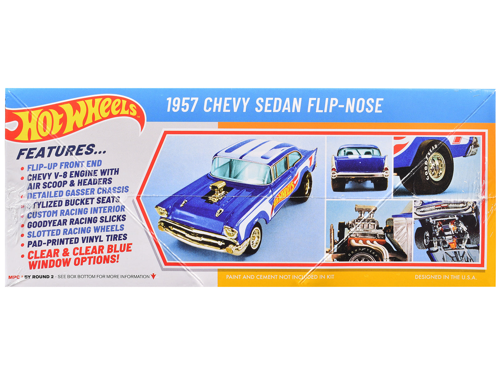 Skill 2 Model Kit 1957 Chevrolet Sedan Flip-Nose "Hot Wheels" 1/25 Scale Model by MPC - image 2