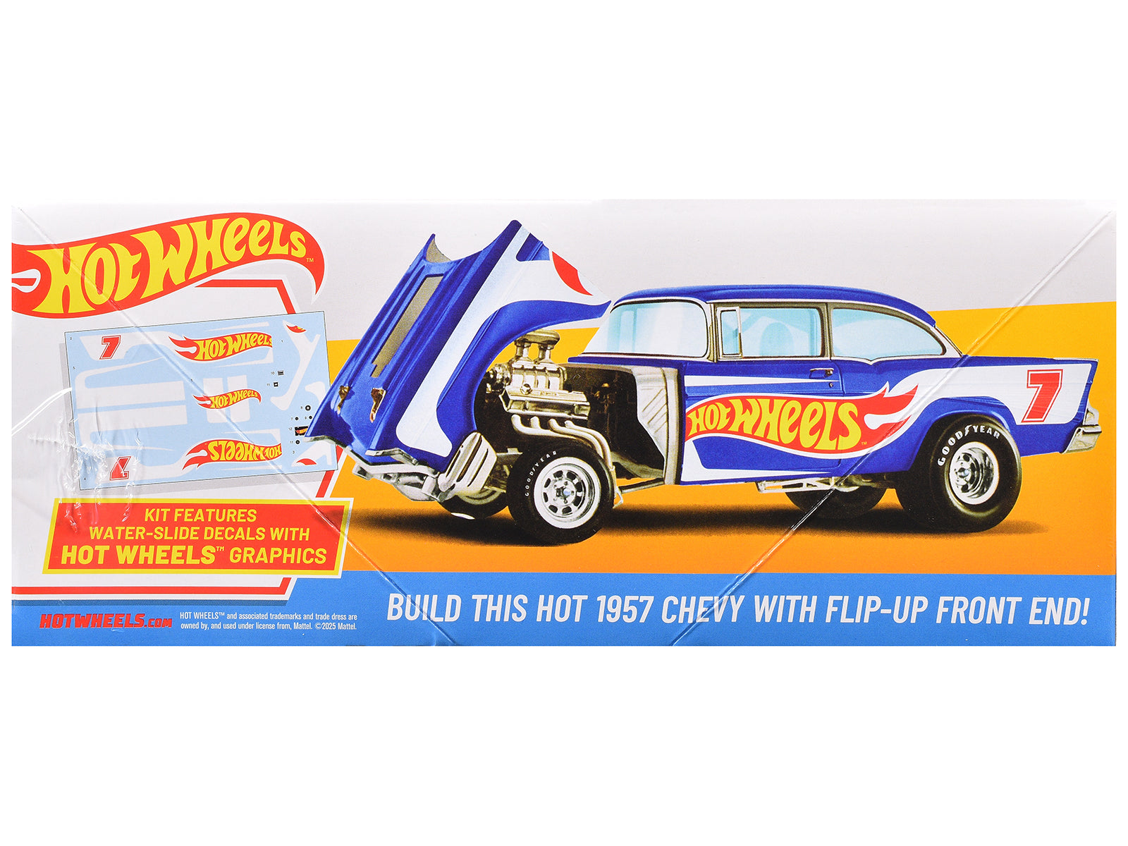Skill 2 Model Kit 1957 Chevrolet Sedan Flip-Nose "Hot Wheels" 1/25 Scale Model by MPC - image 3