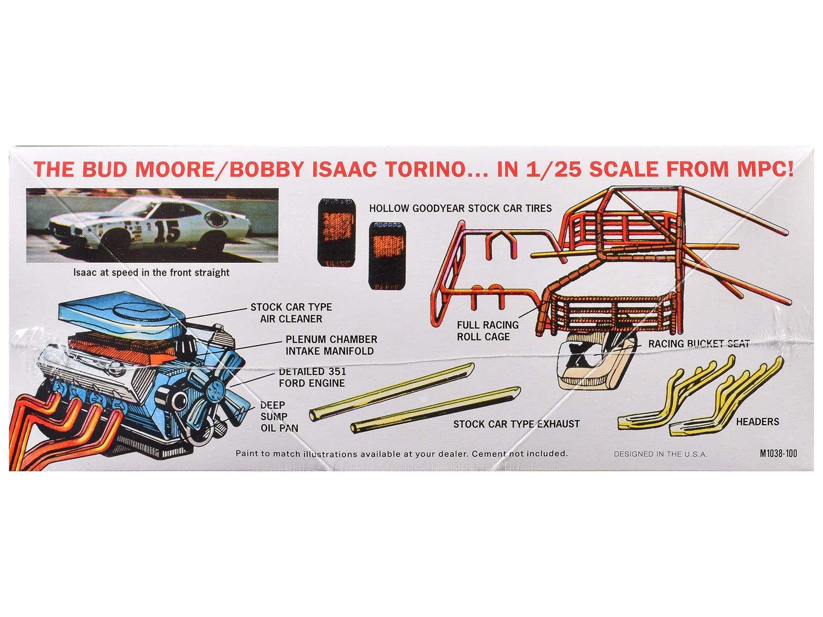 Skill 2 Model Kit 1972 Ford Torino Stock Car "Bobby Isaac" 1/25 Scale Model by MPC - image 3