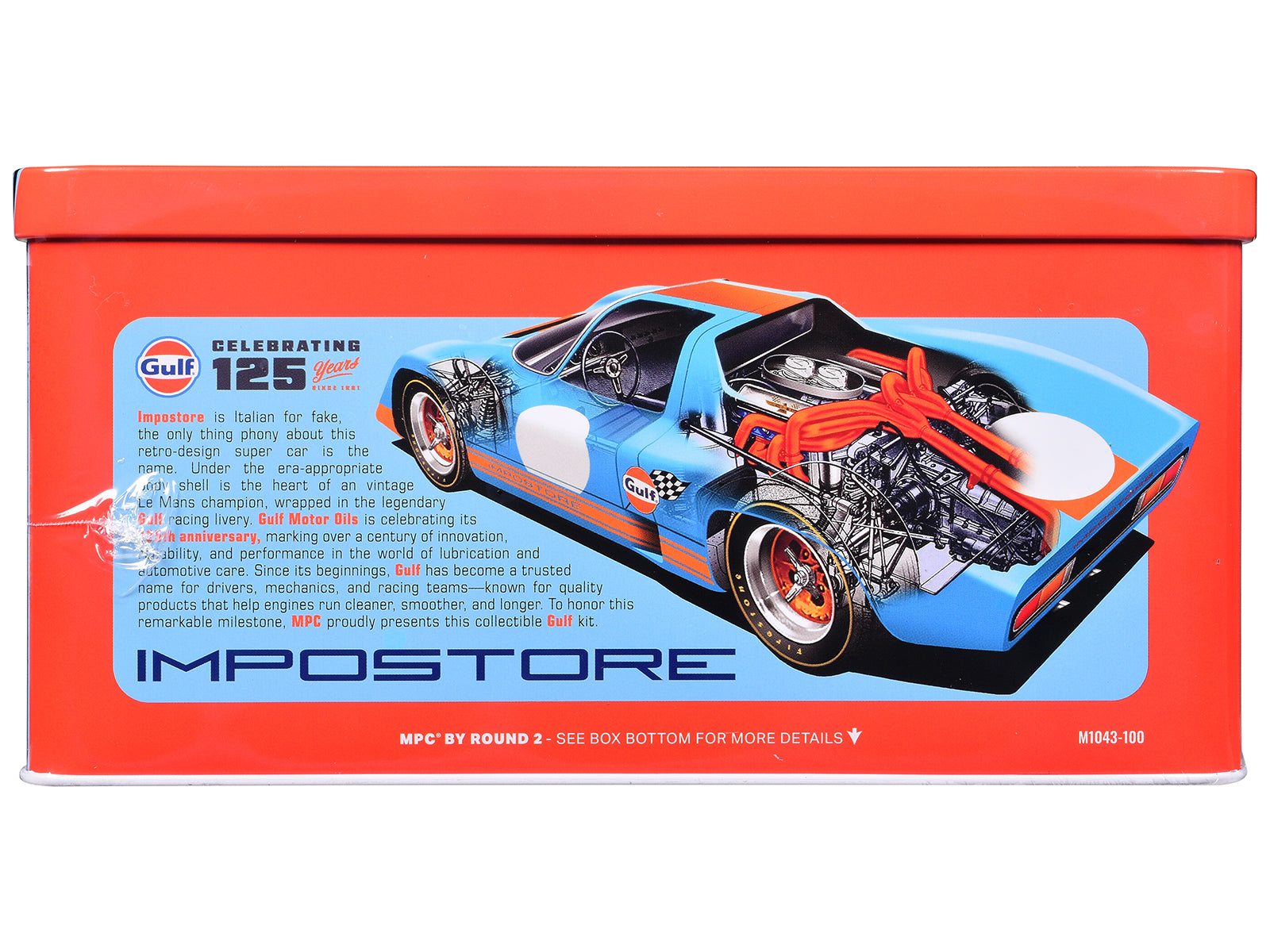 Skill 2 Model Kit Gulf Racing Impostore with Collector Tin 1/25 Plastic Model by MPC - image 3