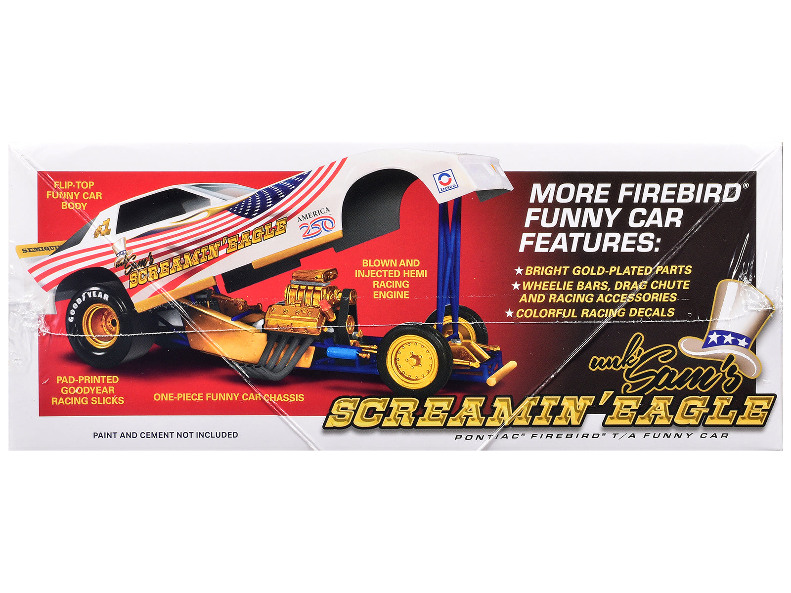Skill 2 Model Kit Pontiac Firebird Funny Car "Unk' Sam's Screaming Eagle" 1/25 Scale Model by MPC