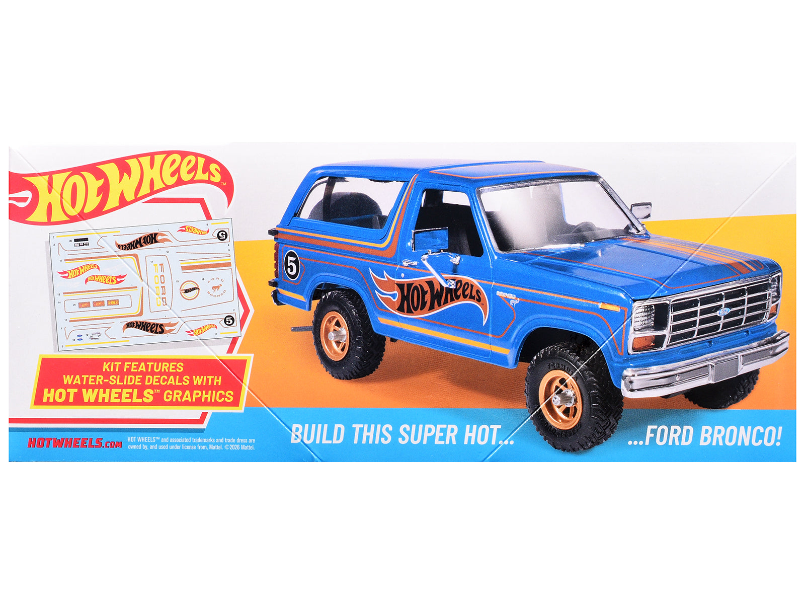 Skill 2 Model Kit Ford Bronco 4-Wheeler "Hot Wheels" 1/25 Plastic Model by MPC