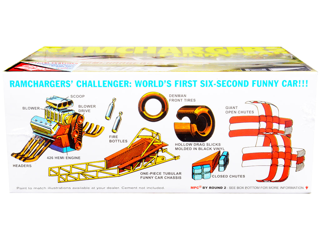Skill 2 Model Kit Dodge Challenger Ramchargers Funny Car "Legends of the Quarter Mile" 1/25 Scale Model by MPC - image 2