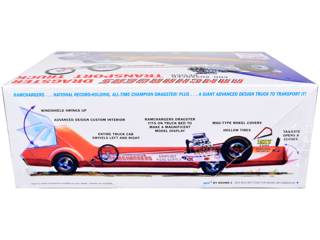 Skill 2 Model Kit Ramchargers Dragster and Advanced Design Transport Truck 2 Kits in 1 1/25 Scale Models by MPC - image 2